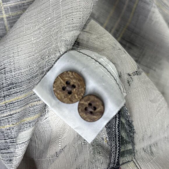 Tommy Bahama Shirt Mens XL Black Silk Hawaiian Pineapple Camp Aloha Short Sleeve - Picture 13 of 16